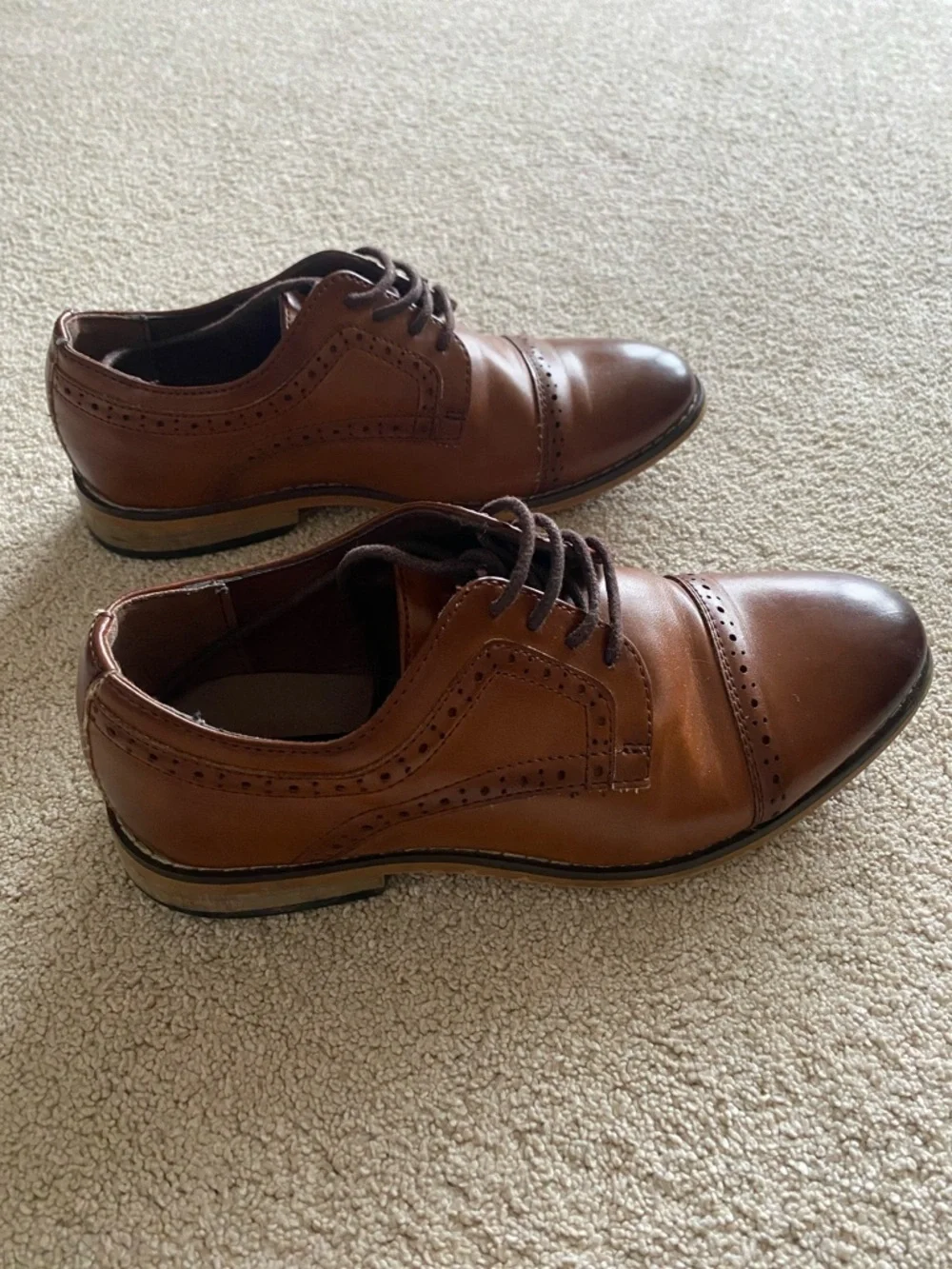 Boys Cap-Toe Oxford Dress Shoes